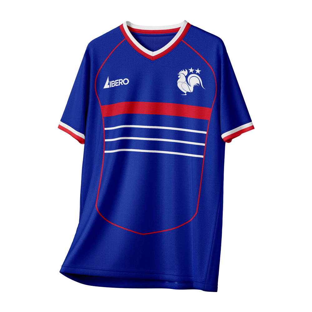 France 1998 Home Vintage Style Concept Shirt Adult Short Sleeve (Your Name)