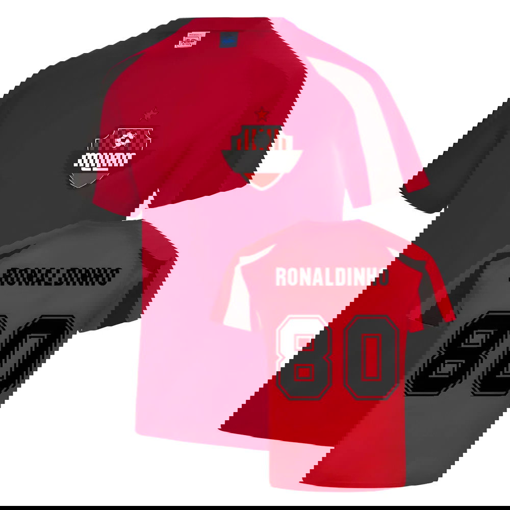 Ronaldinho Milan Sport Training Jersey (Red)