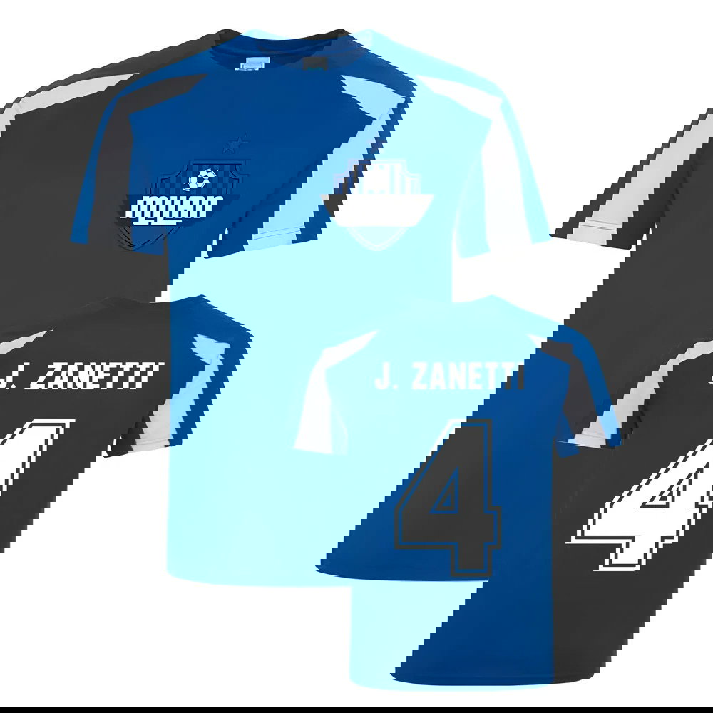 Javier Zanetti Milan Sport Training Jersey (Blue)