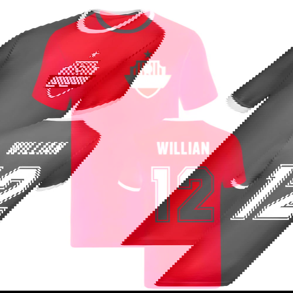 Willian Arsenal Ringer Tee (Red)