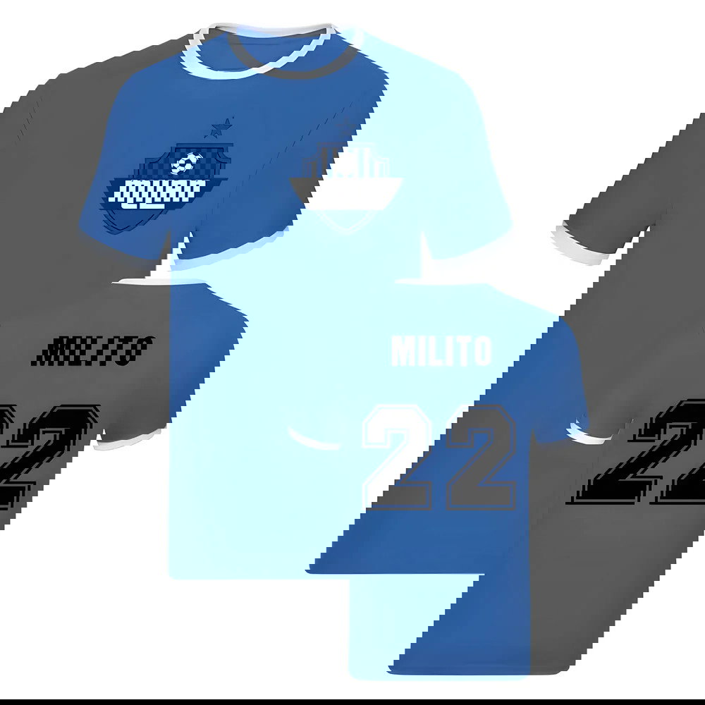 Diego Milito Milan Ringer Tee (Blue)