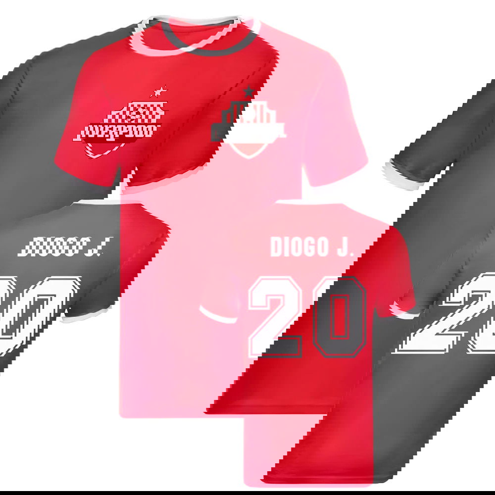 Diogo Jota Liverpool Ringer Tee (Red)