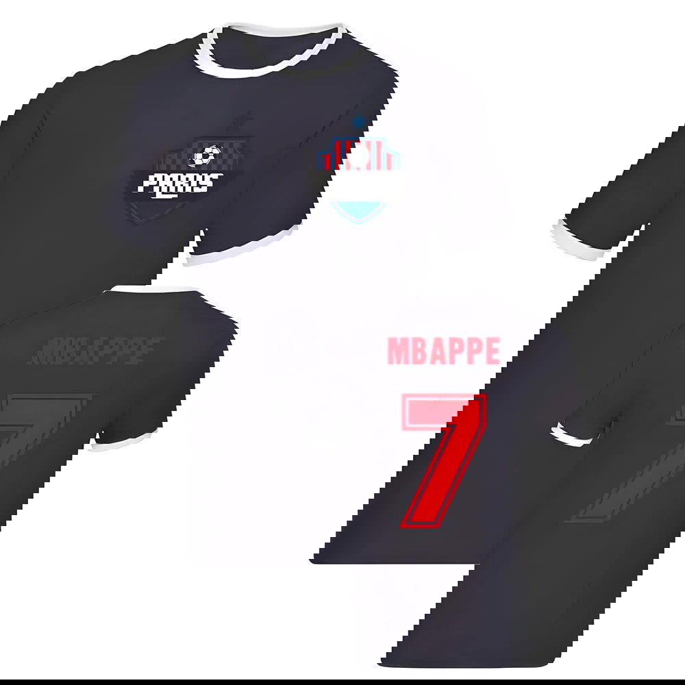 Kylian Mbappe Paris Ringer Tee (Navy)