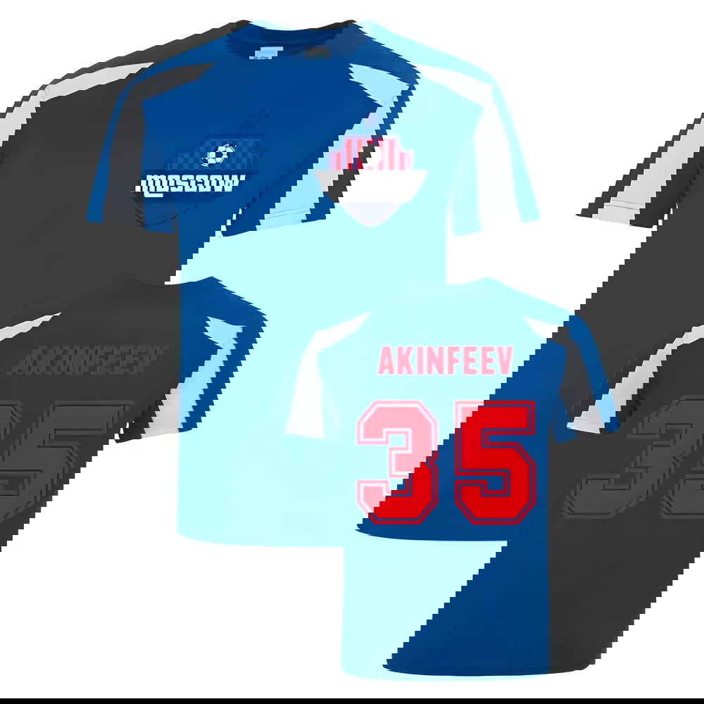 Igor Akinfeev CSKA Moscow Sports Training Jersey (Blue)