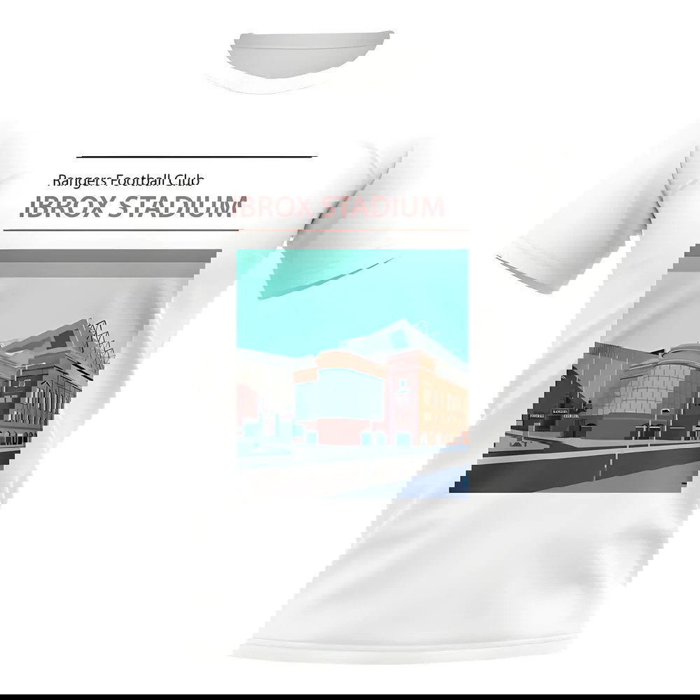 Ibrox Stadium Rangers Football Club Stadium T-Shirt (White)