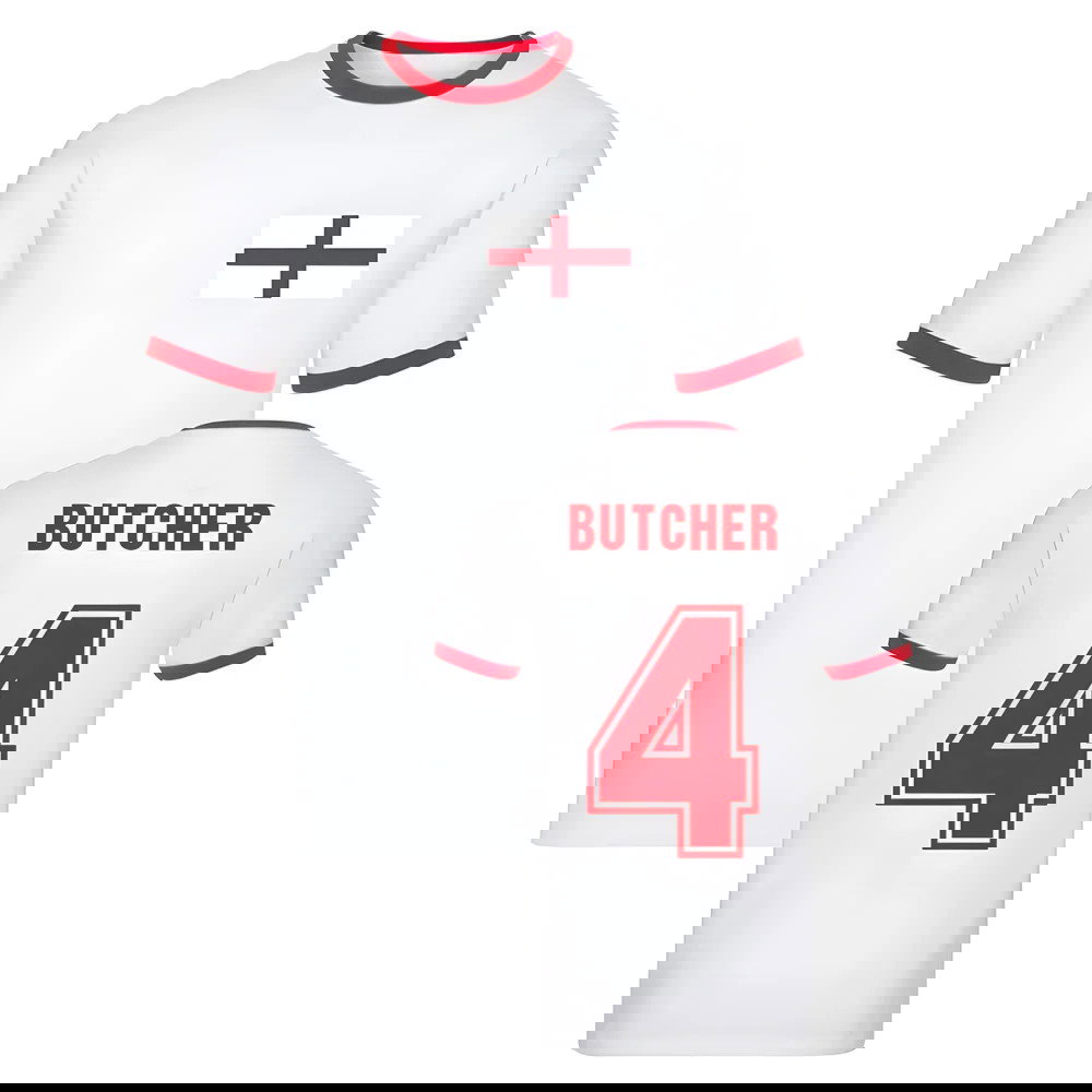 Terry Butcher England Ringer Tee (White)