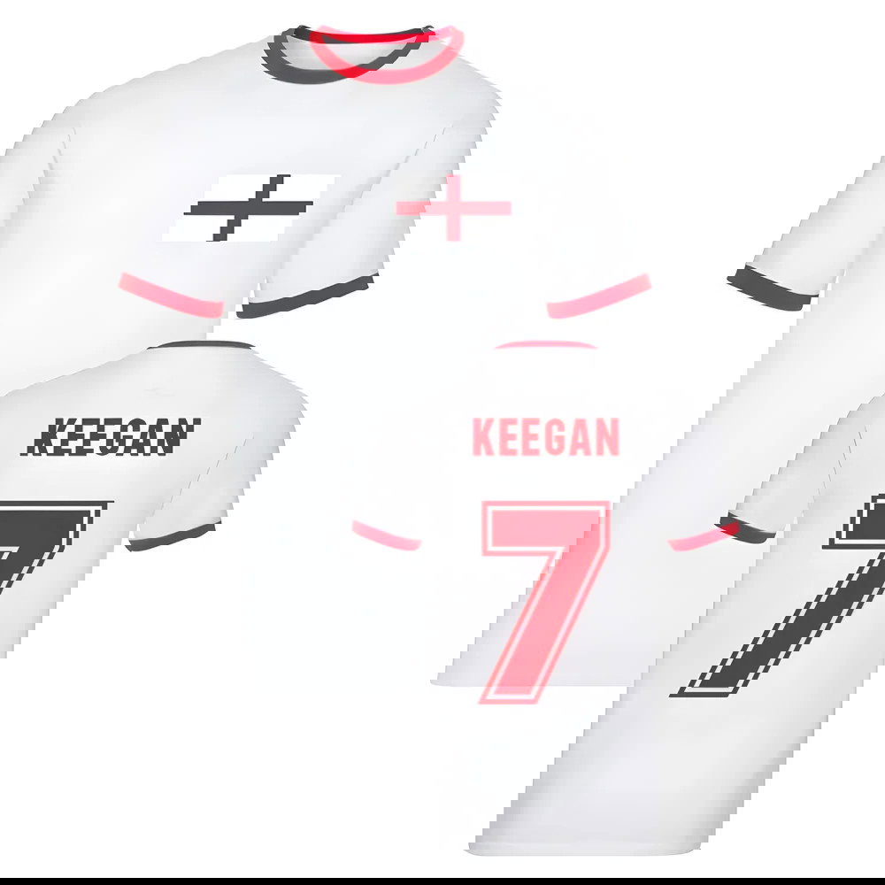 Kevin Keegan England Ringer Tee (White)