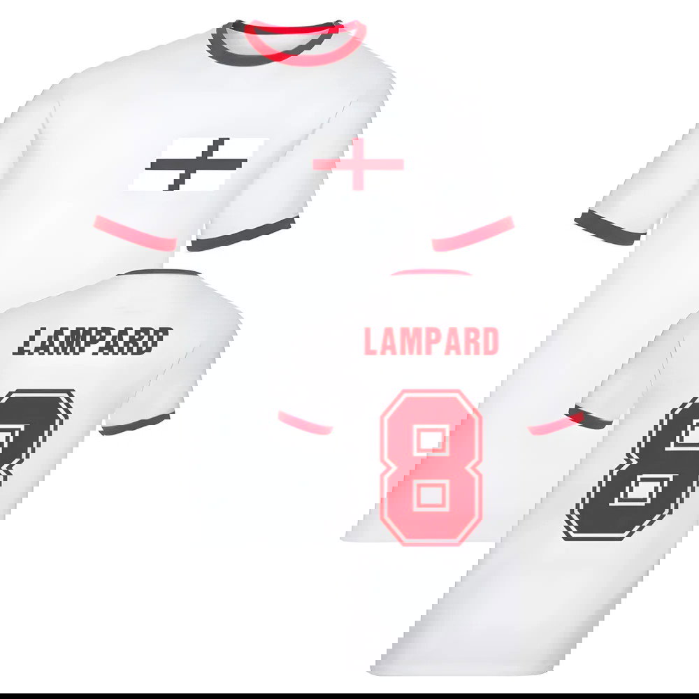 Frank Lampard England Ringer Tee (White)