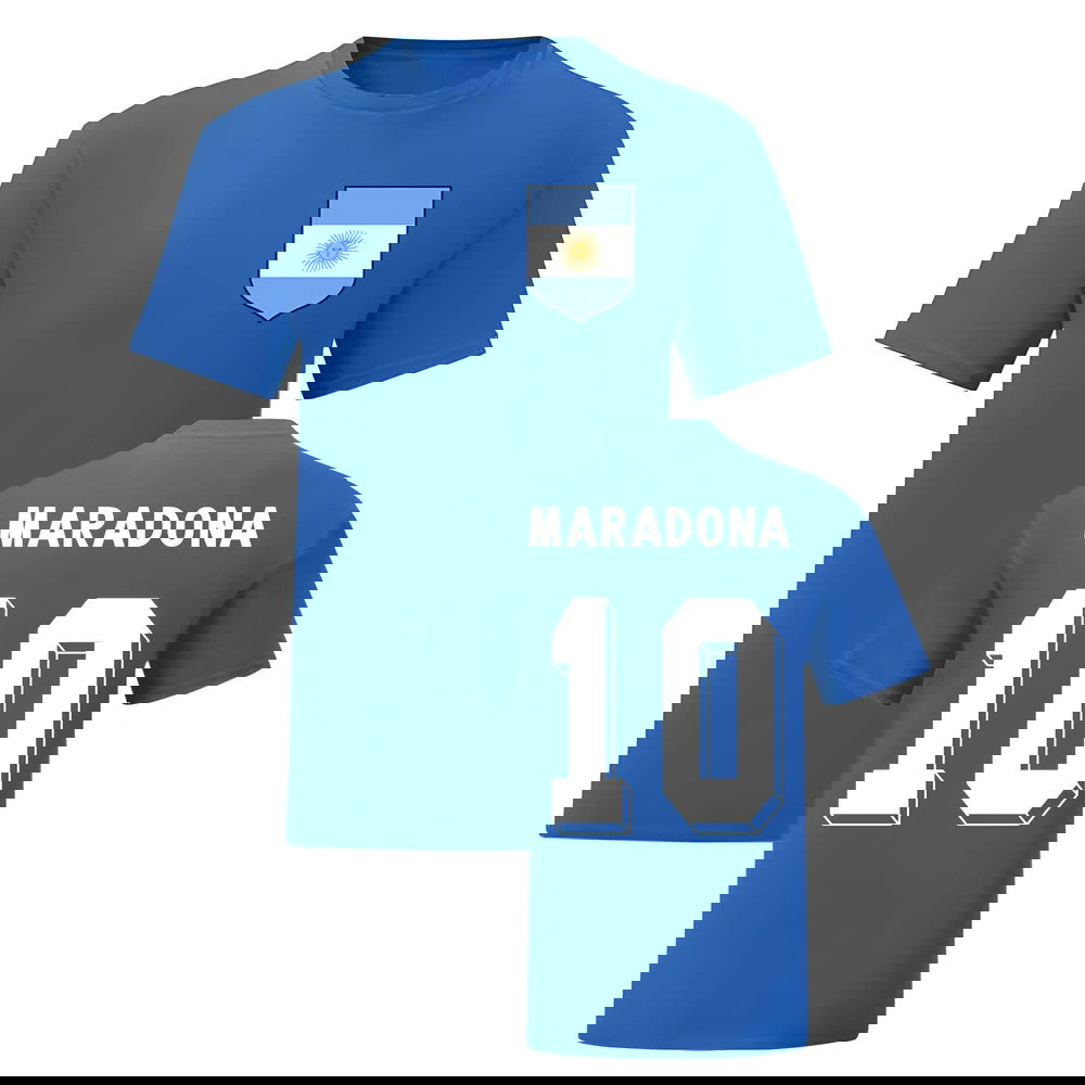 Diego Maradona Argentina National Hero Tee (Blue)