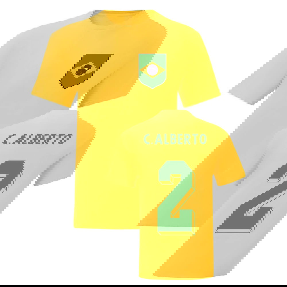 Carlos Alberto Brazil National Hero Tee\'s (Yellow)