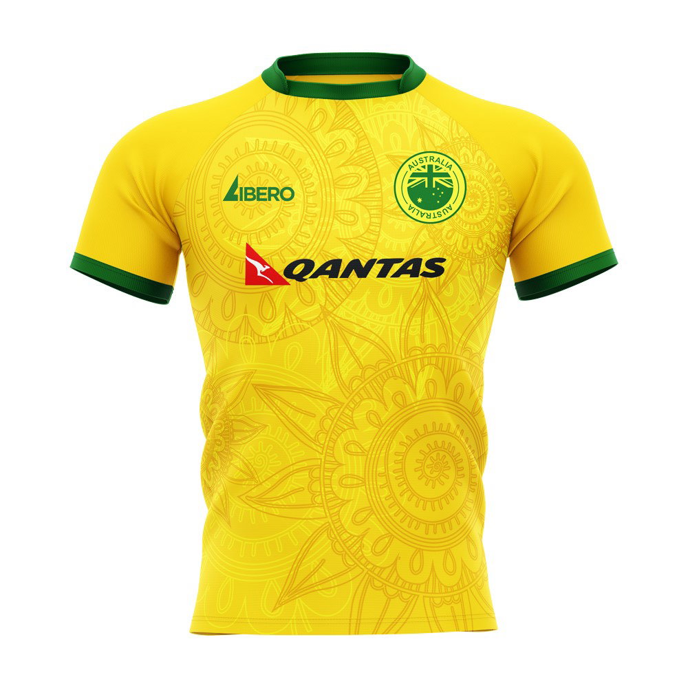 2024-2025 Wallabies Australia Home Rugby Shirt Kids Short Sleeve (Your Name)