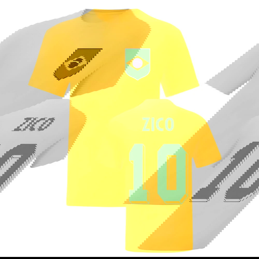 Zico Brazil National Hero Tee\'s (Yellow)