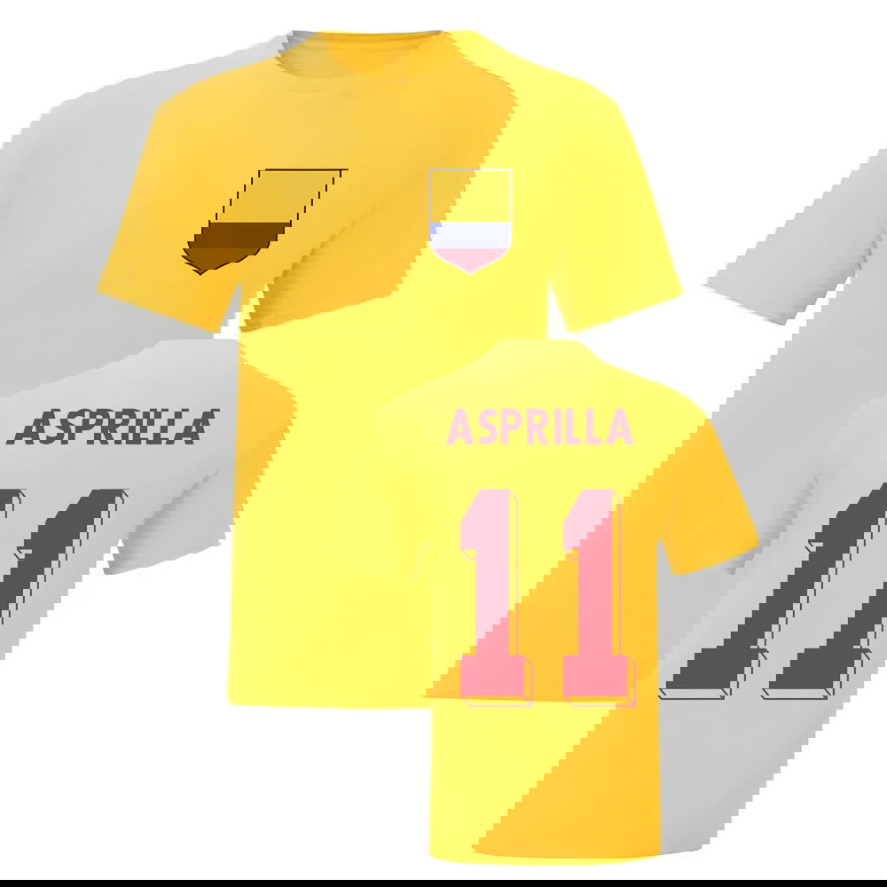 Faustino Asprilla Colombia National Hero Tee\'s (Yellow)