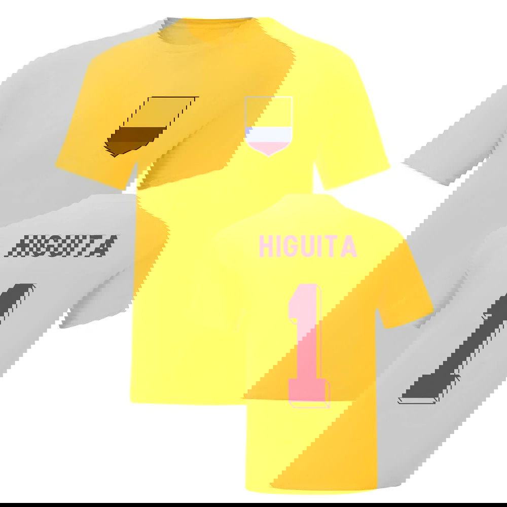 Rene Higuita Colombia National Hero Tee\'s (Yellow)