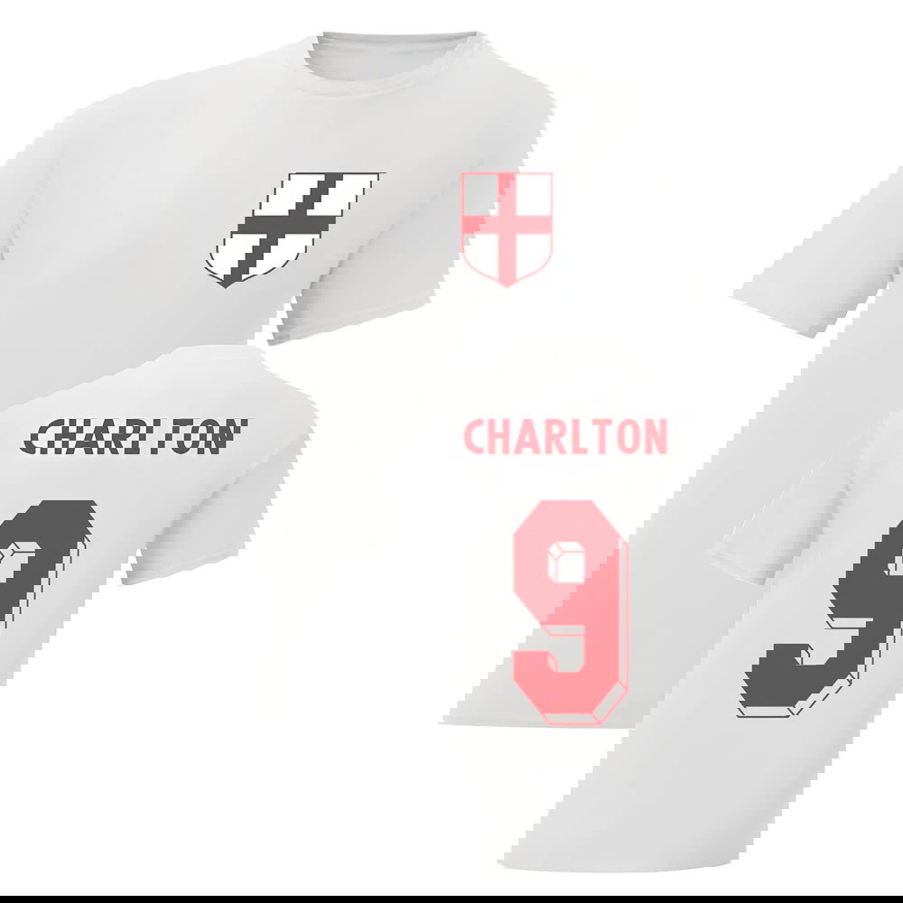 Bobby Charlton England National Hero Tee (White)