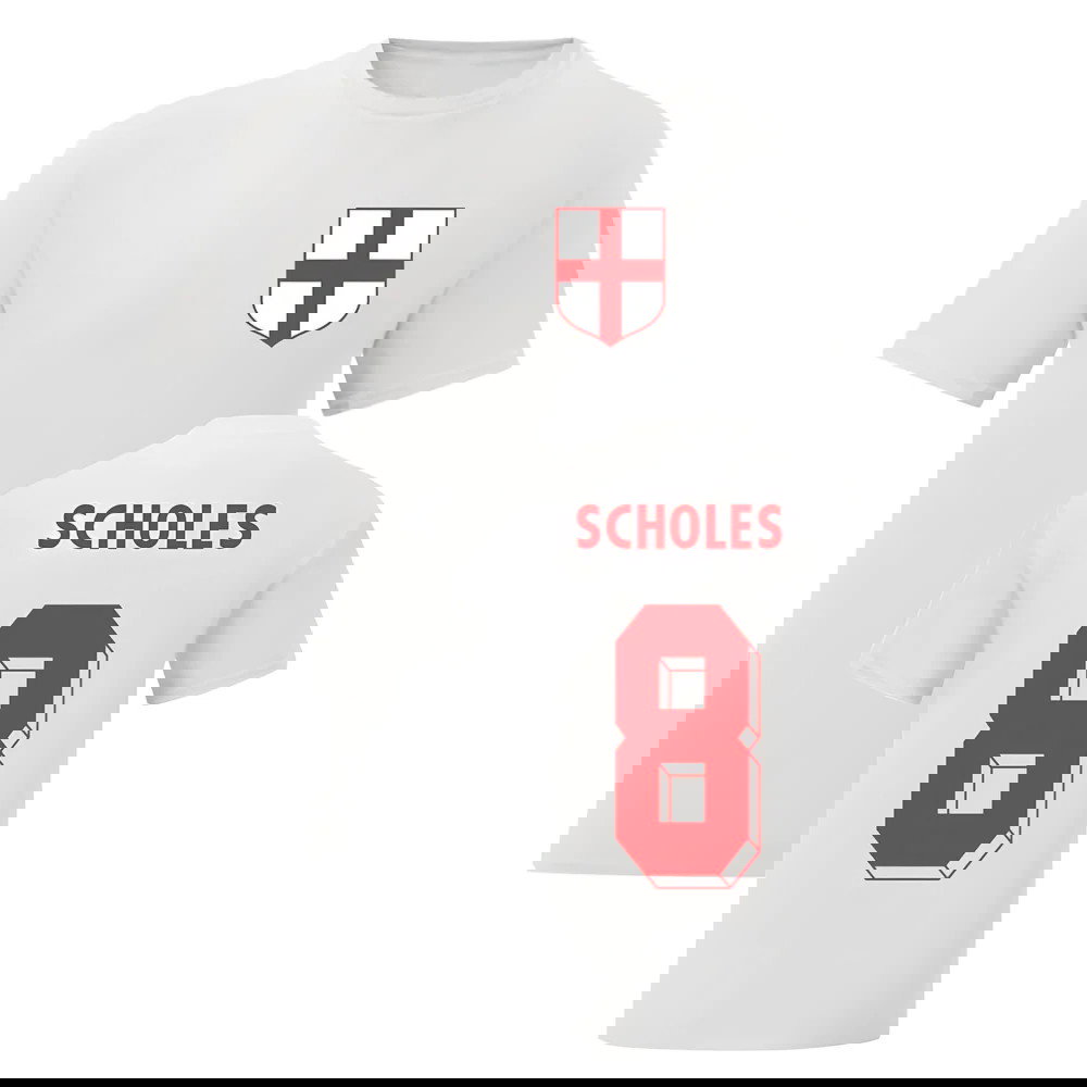 Paul Scholes England National Hero Tee (White)