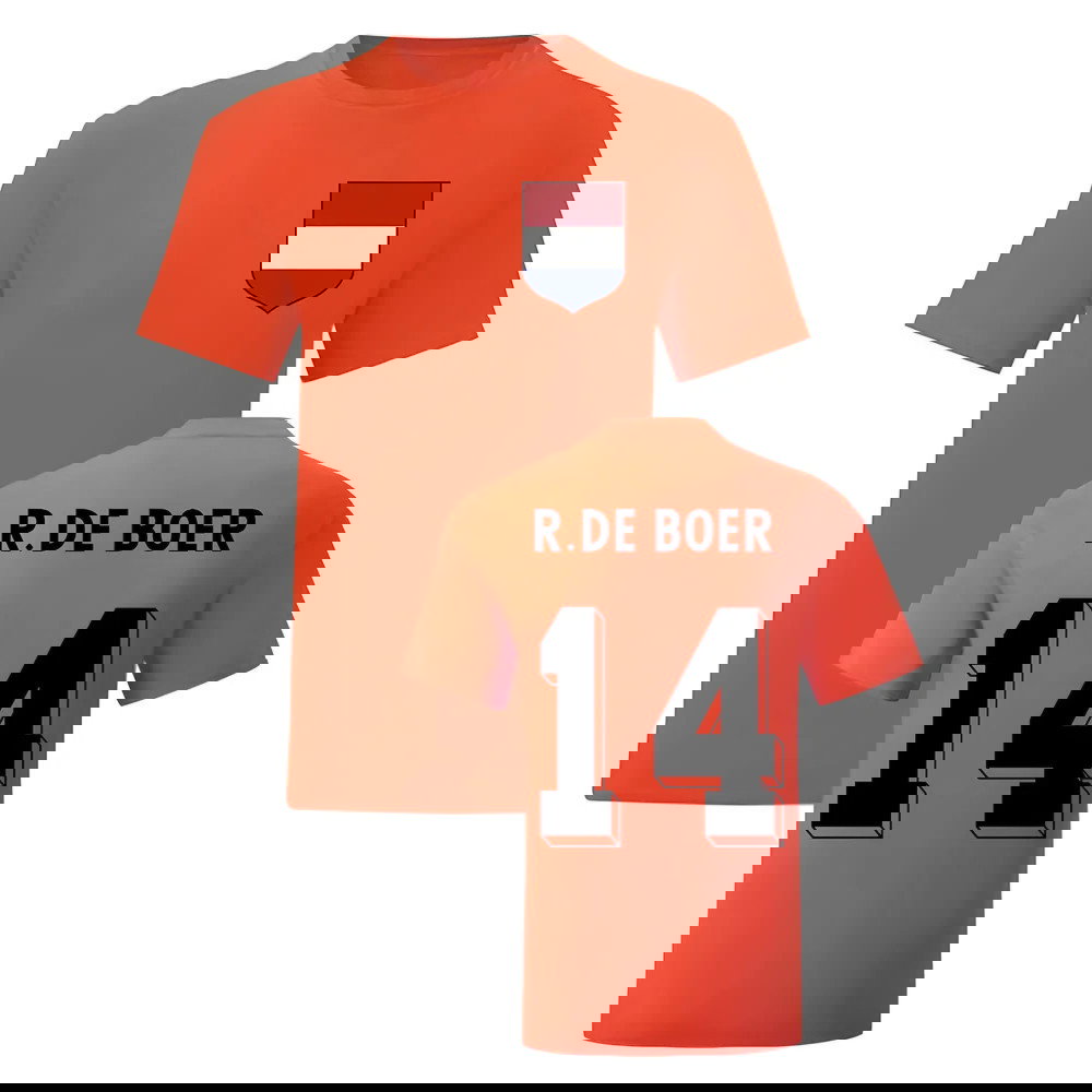 Ronald De Boer Holland National Hero Tee\'s (Orange)