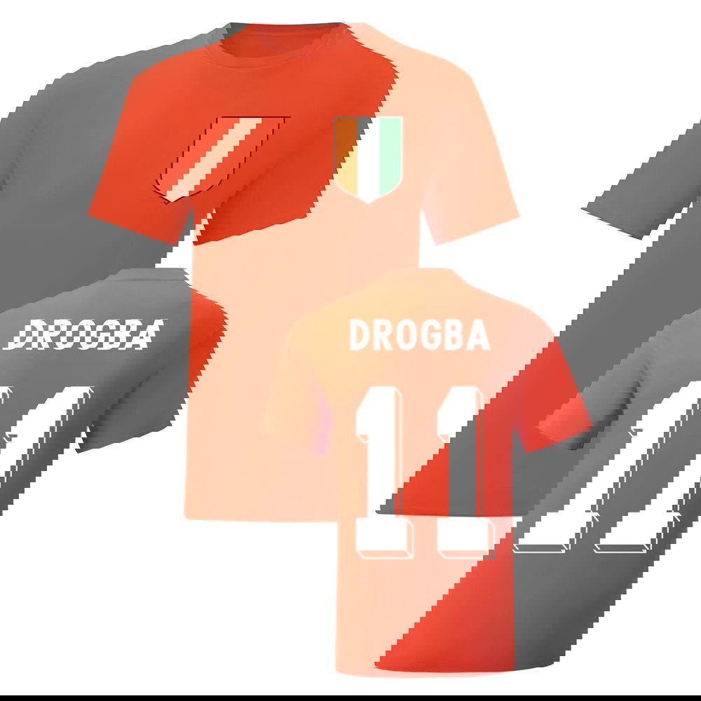 Didier Drogba Ivory Coast National Hero Tee (Orange)