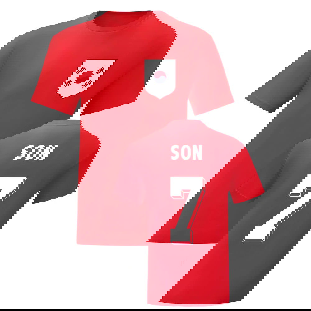 Son Heung-Min (Son) South Korea National Hero Tee (Red)