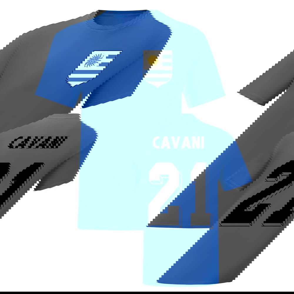 Edinson Cavani Uruguay National Hero Tee (Blue)