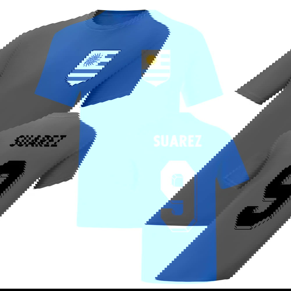 Luis Suarez Uruguay National Hero Tee (Blue)