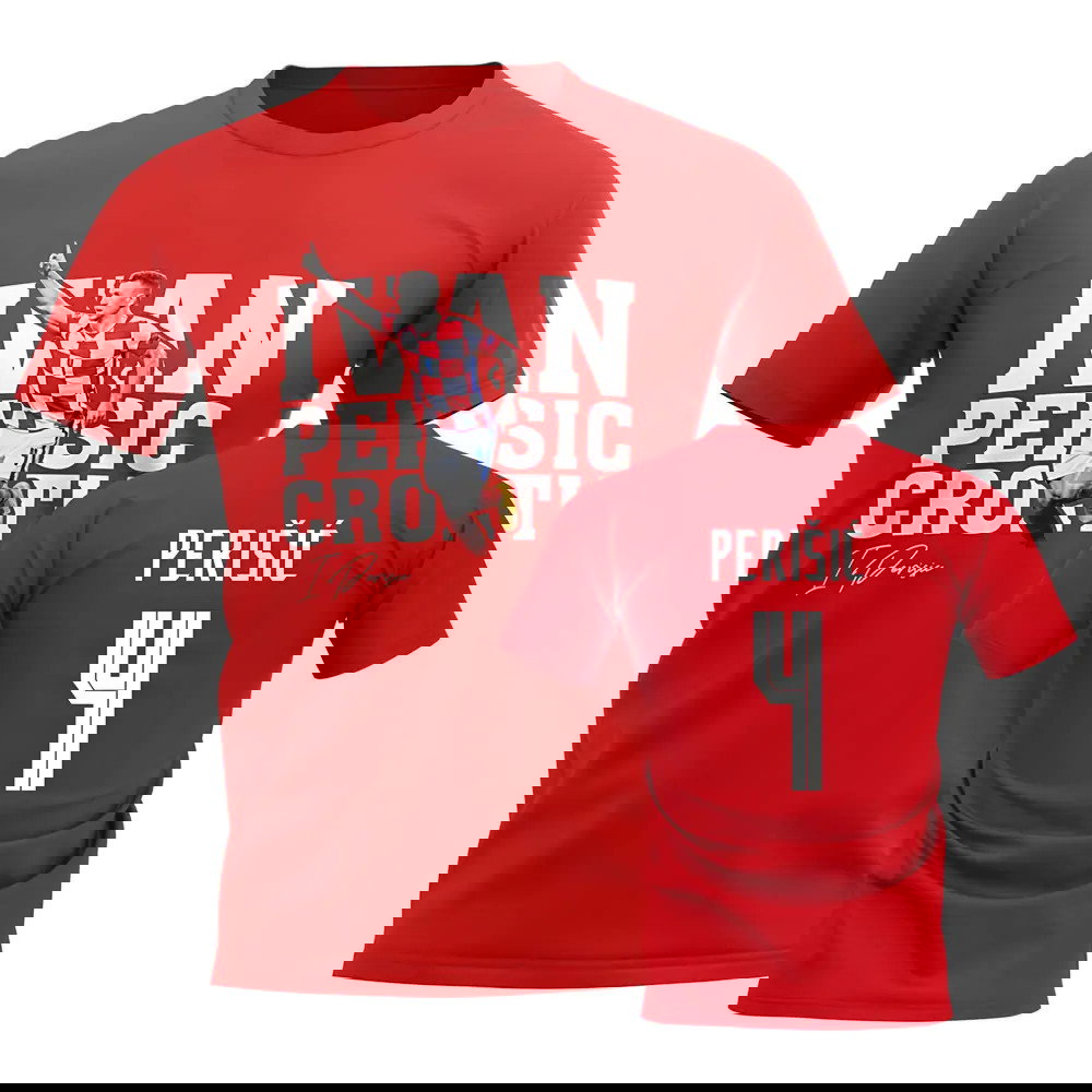 Ivan Perisic Croatia Player Tee (Red)