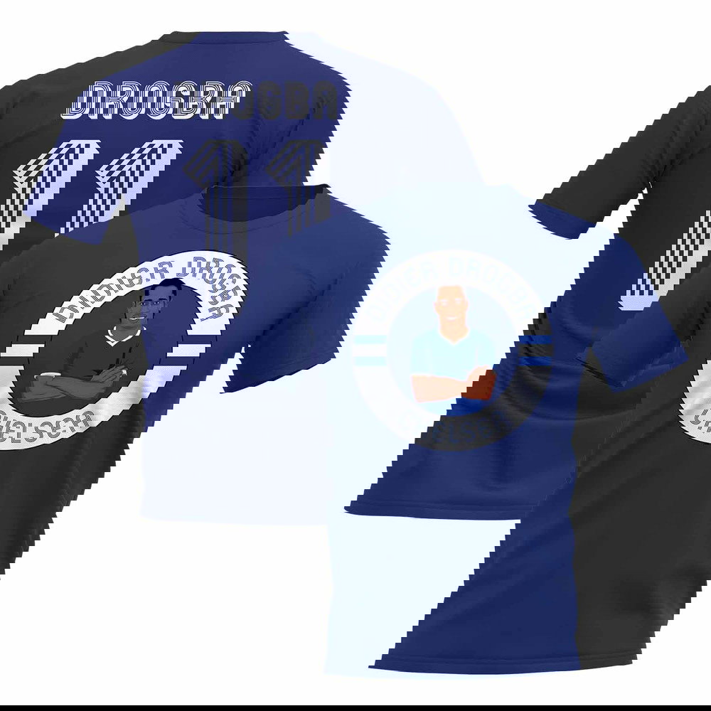 Didier Drogba Illustration T-Shirt (Blue)