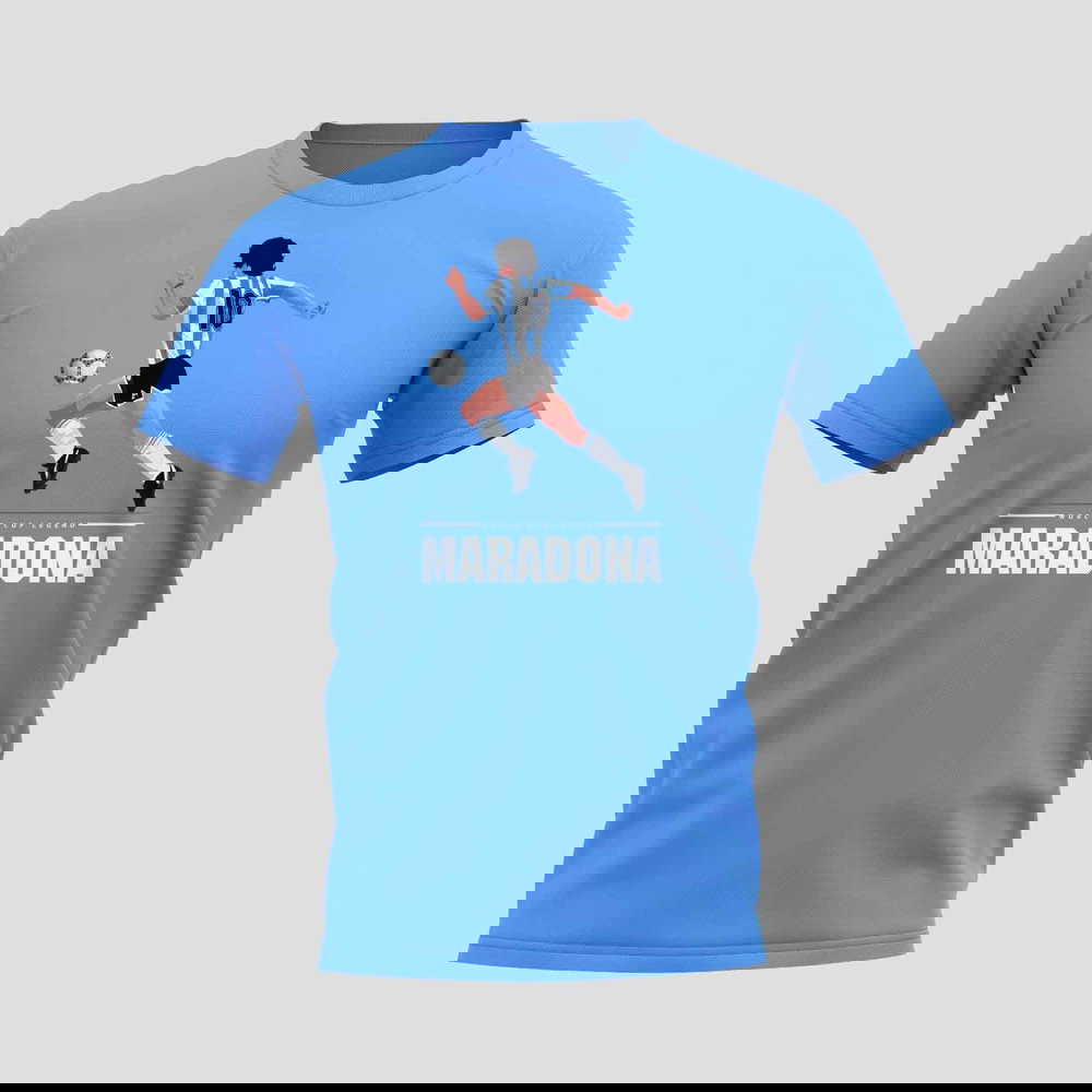 Diego Maradona Player T-Shirt (Sky Blue)