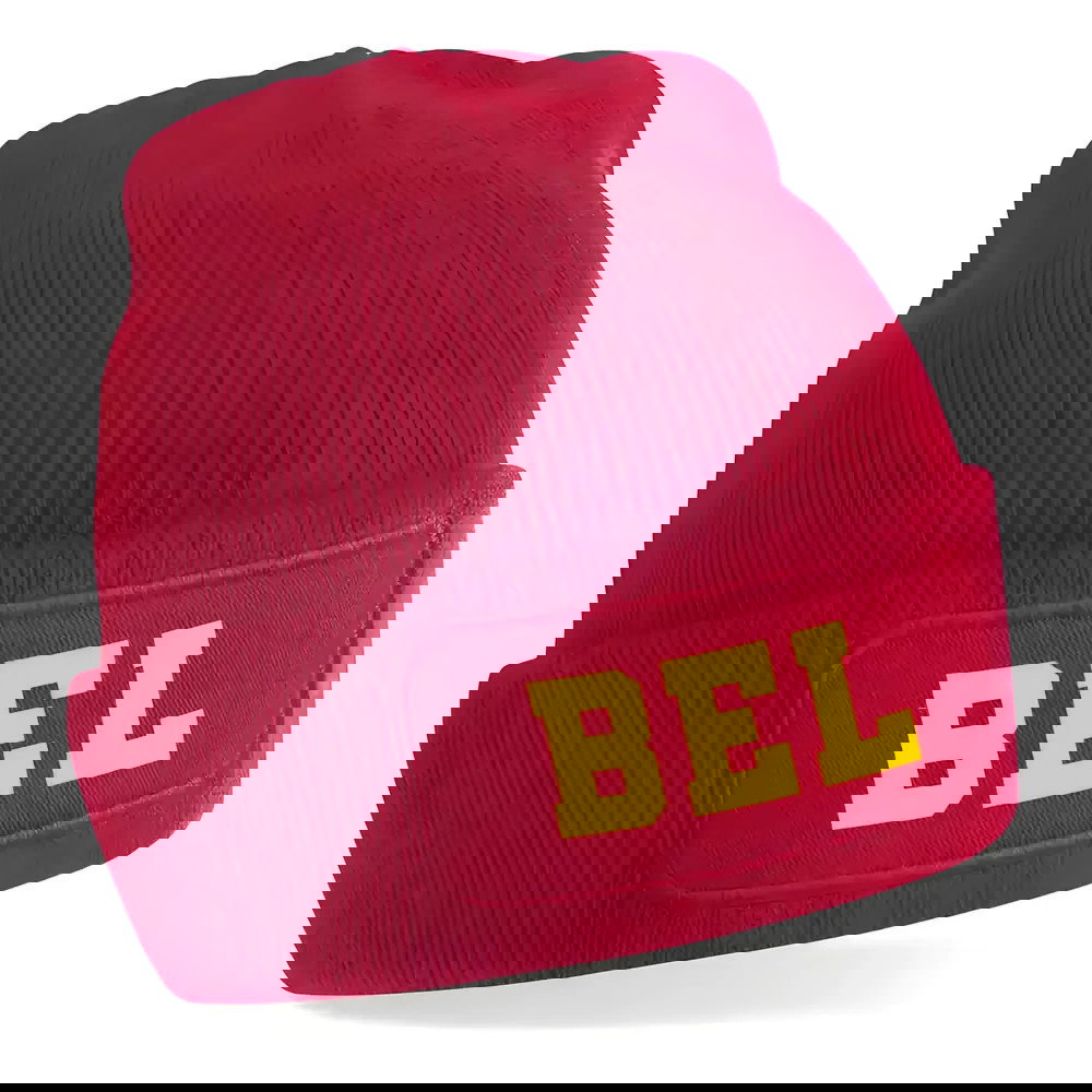 Belgium National Football Beanie Hat (Red)