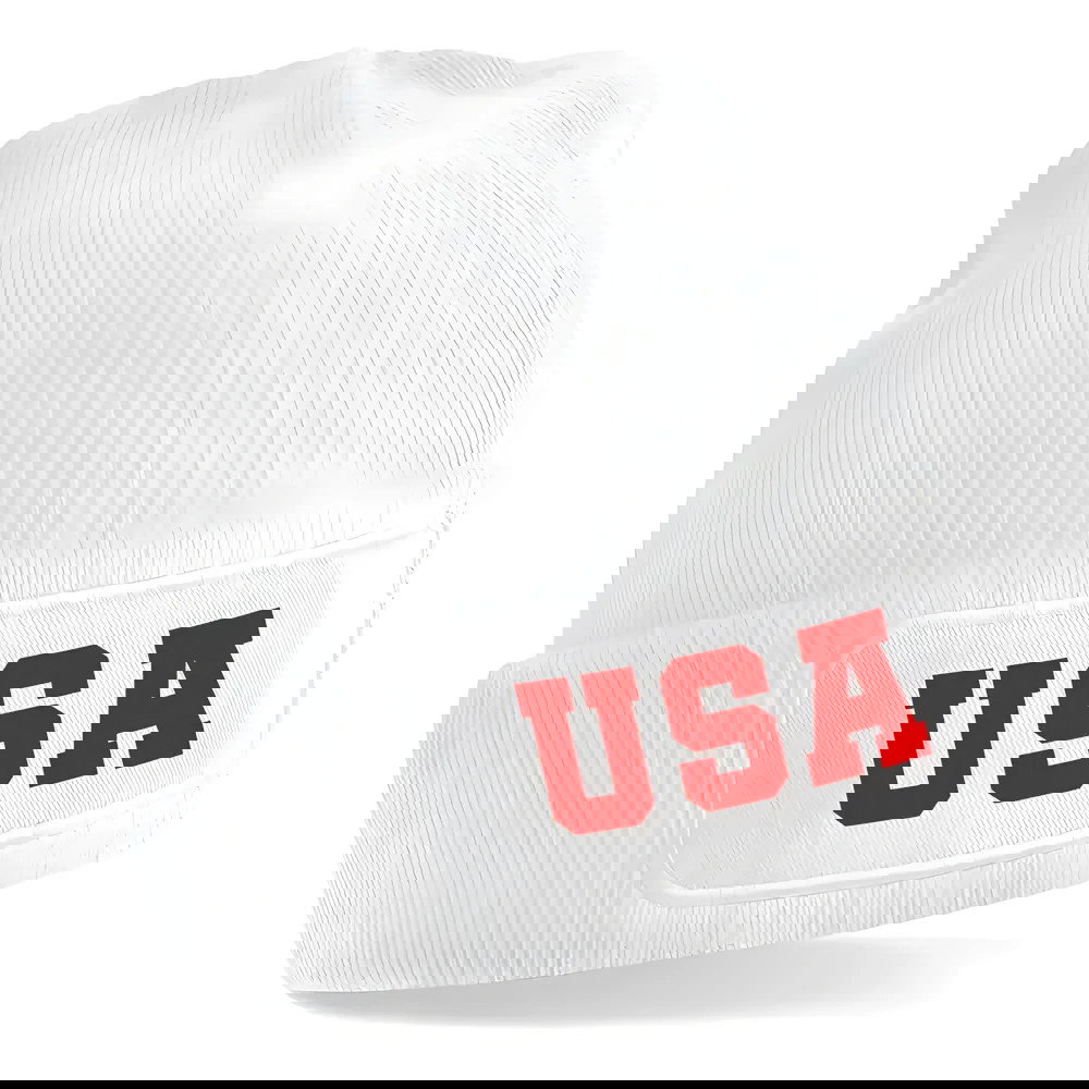 USA National Football Beanie (White)
