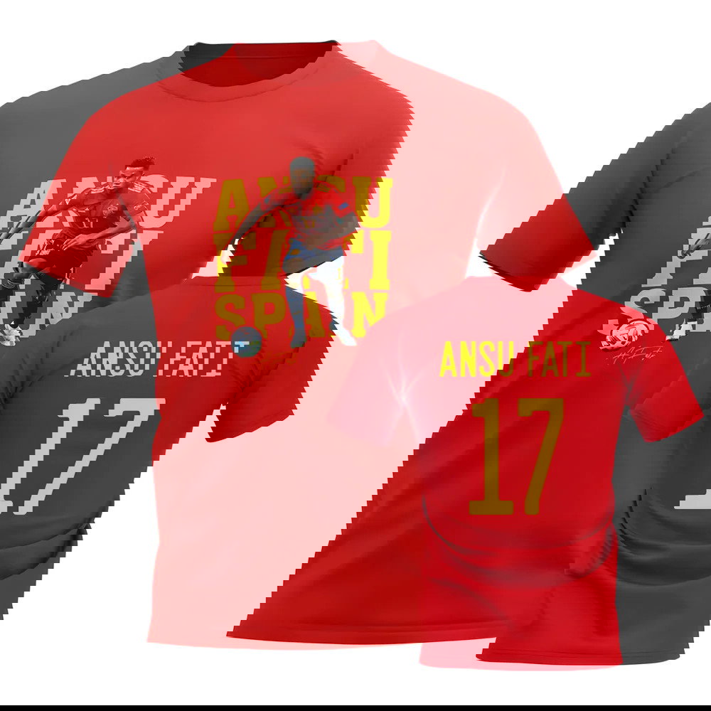 Ansu Fati Spain Player Tee (Red)