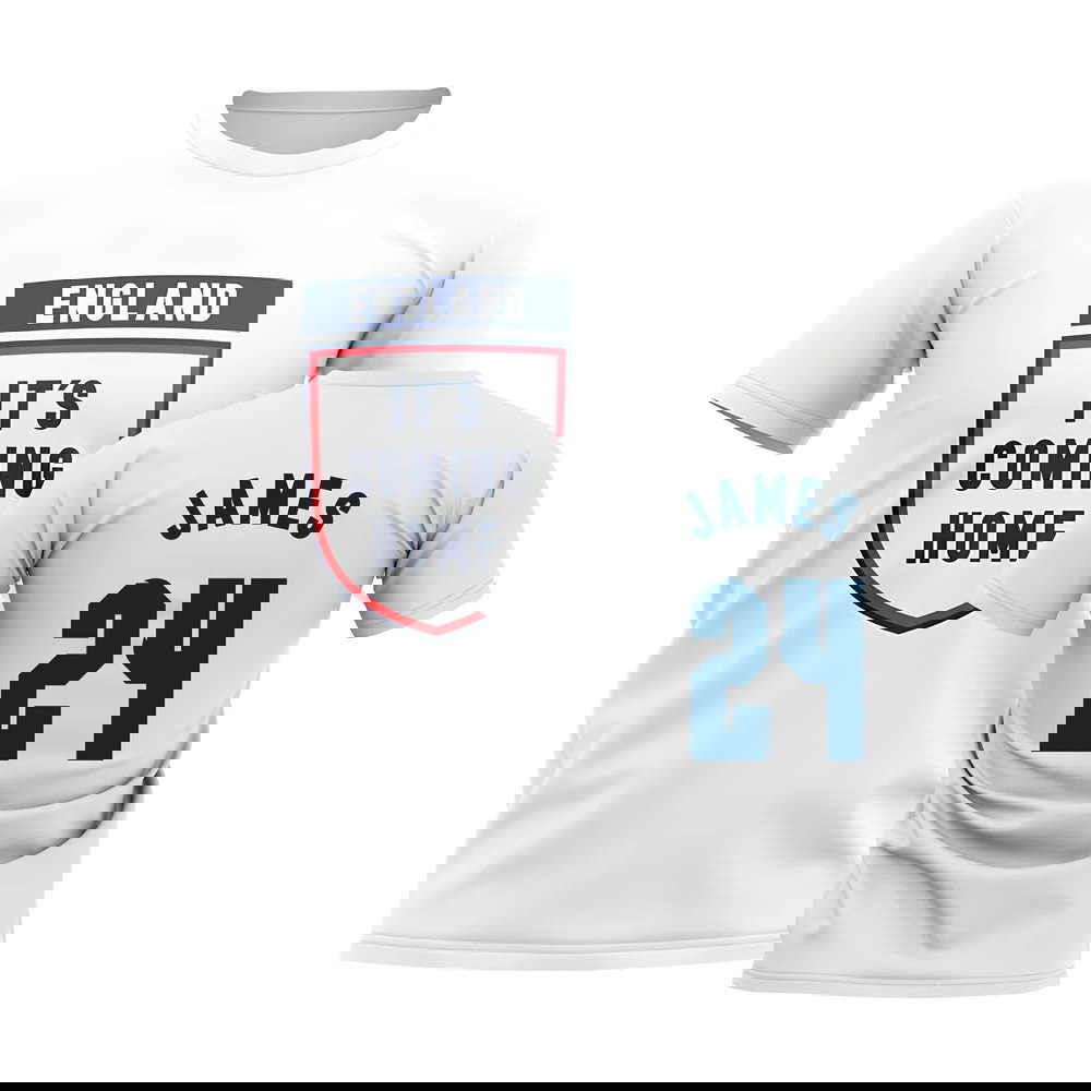 England Its Coming Home T-Shirt (James 24) - White