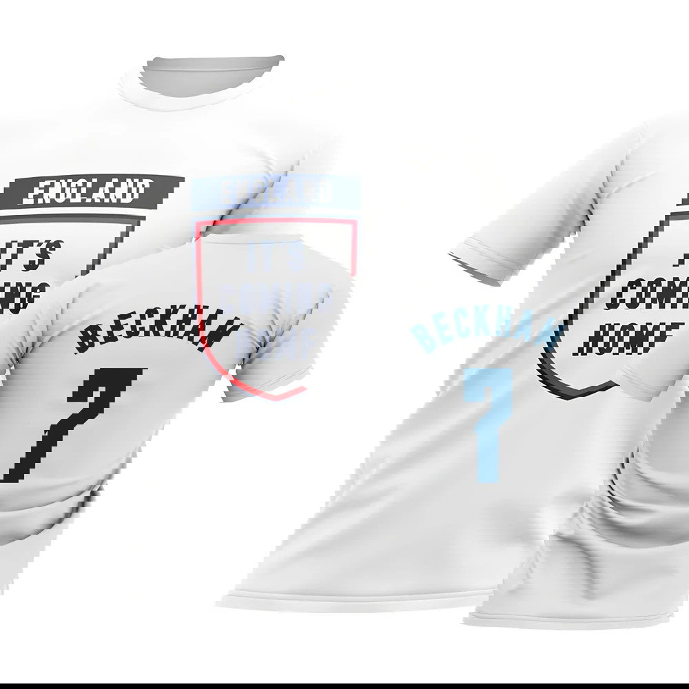 England Its Coming Home T-Shirt (Beckham 7) - White
