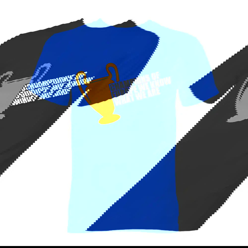 Chelsea Champions Of Europe T-Shirt (Blue)