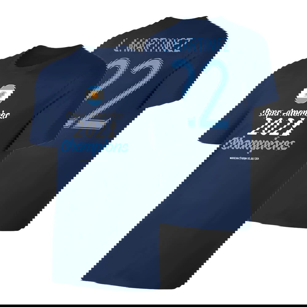 Argentina WINNERS T-Shirt (L. Martinez 22) Dark Blue