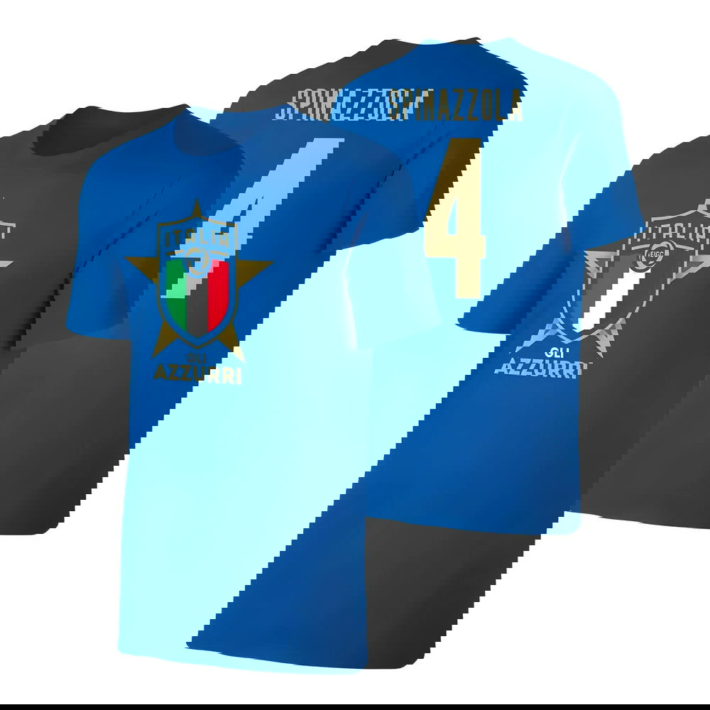Italy Euro 2020 T-Shirt (Spinazzola 4) Blue