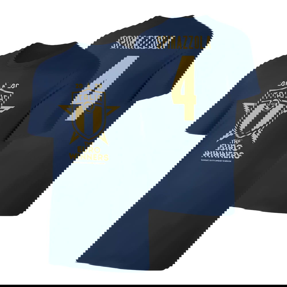 Italy WINNERS Euro 2020 (Spinazzola 4) Dark Blue