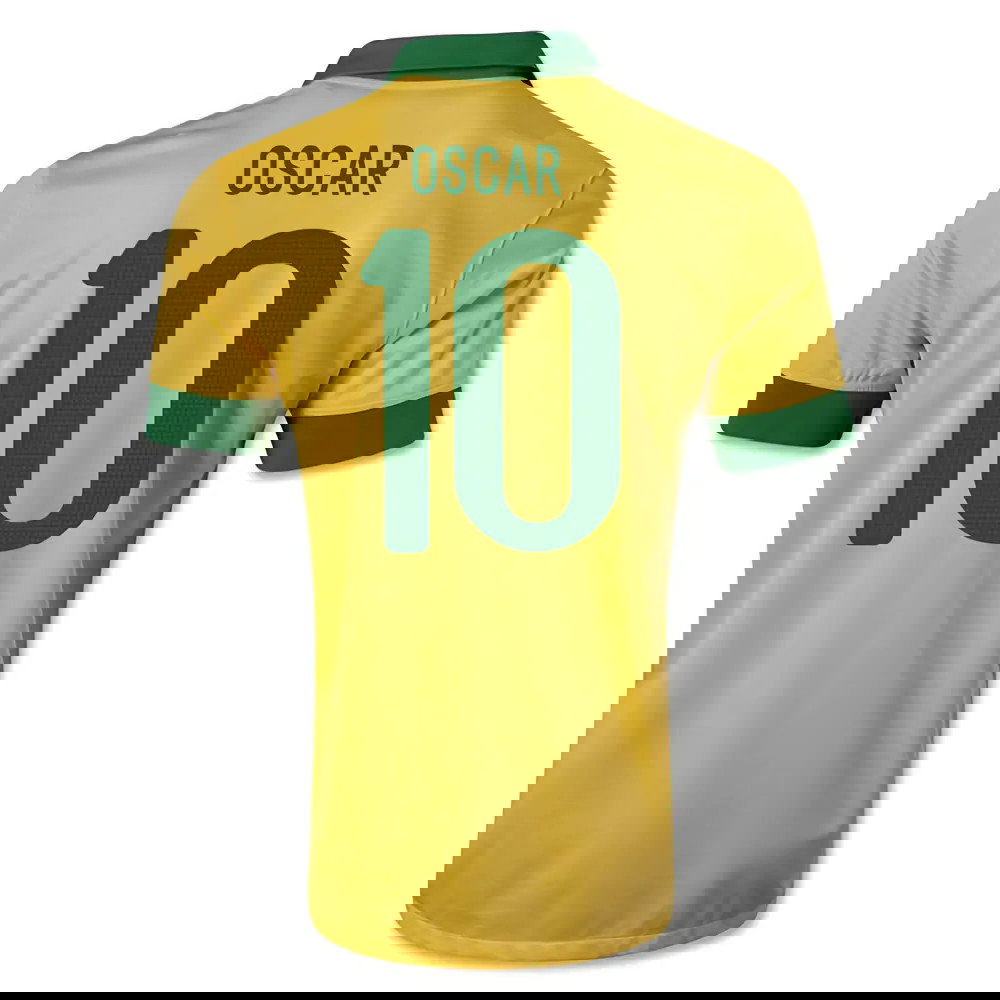 2013-14 Brazil Home Shirt (Oscar 10) - Kids