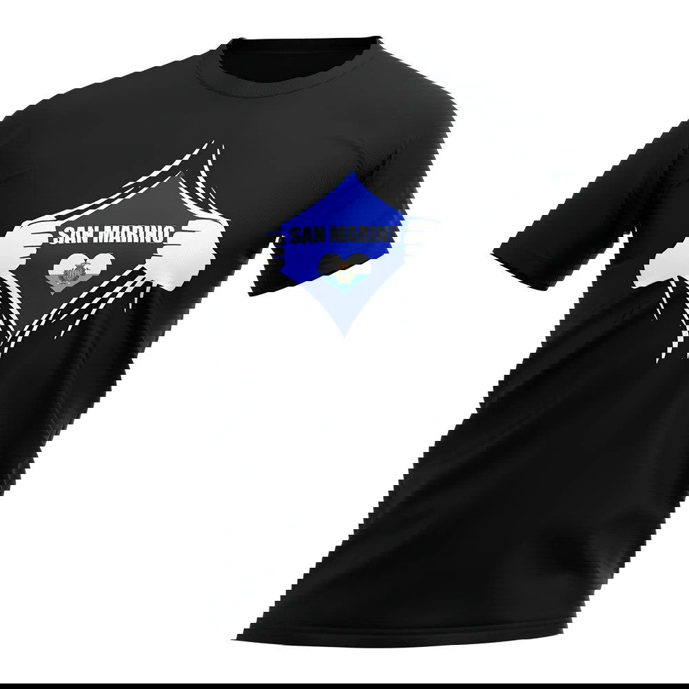 San Marino Chest Badge T-Shirt (Black)