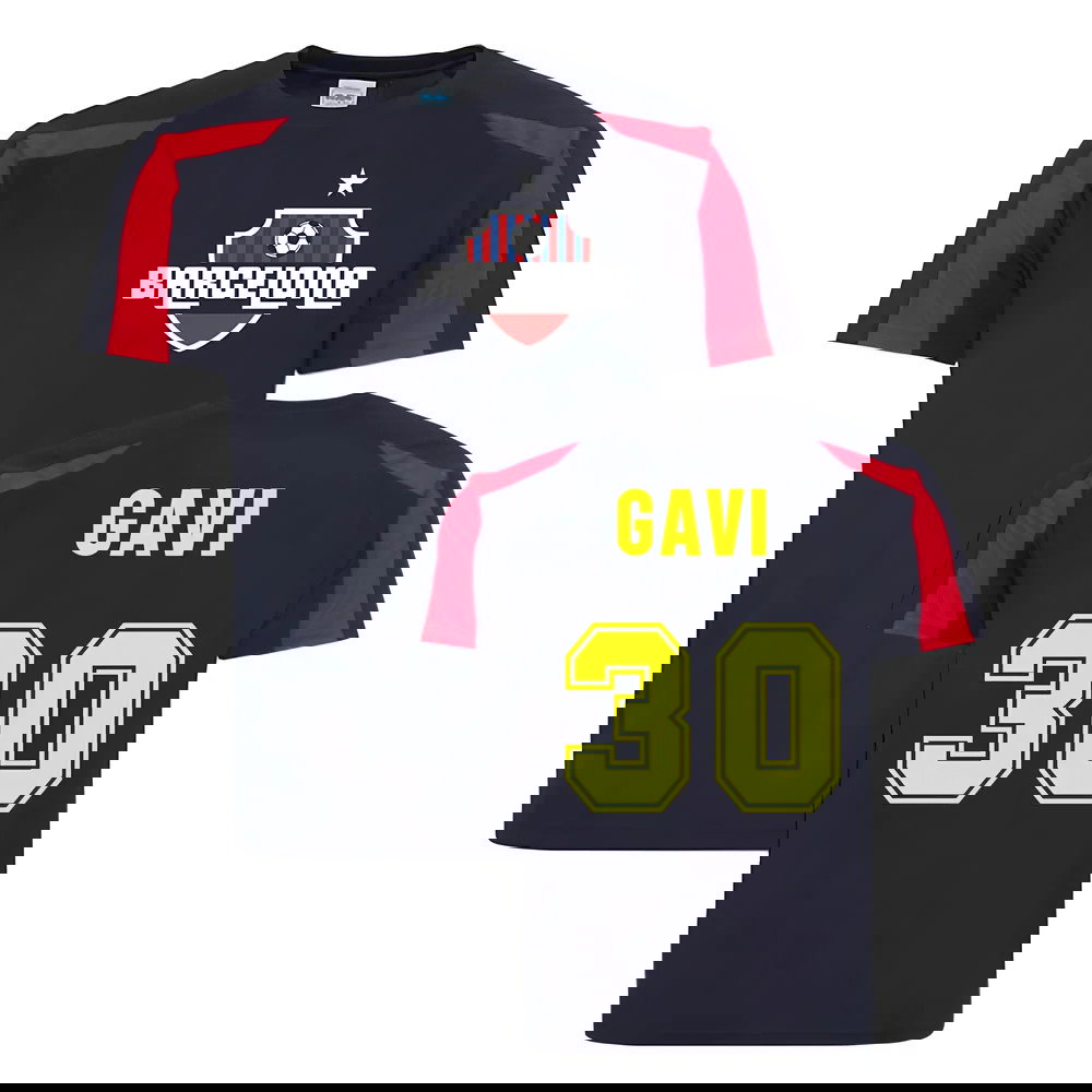 Gavi Barcelona Sports Training Jersey (Navy)