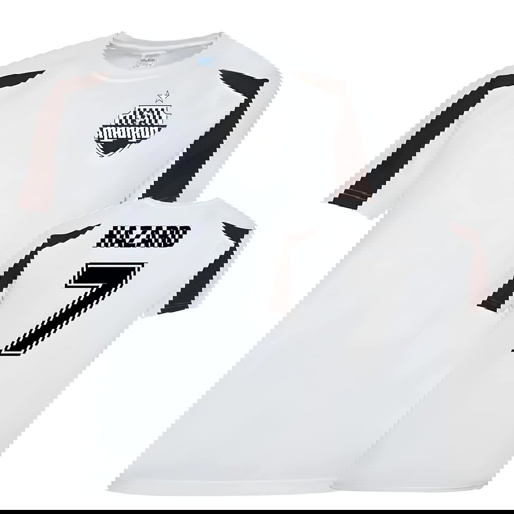 Eden Hazard Real Madrid Sports Training Jersey (White/Black)