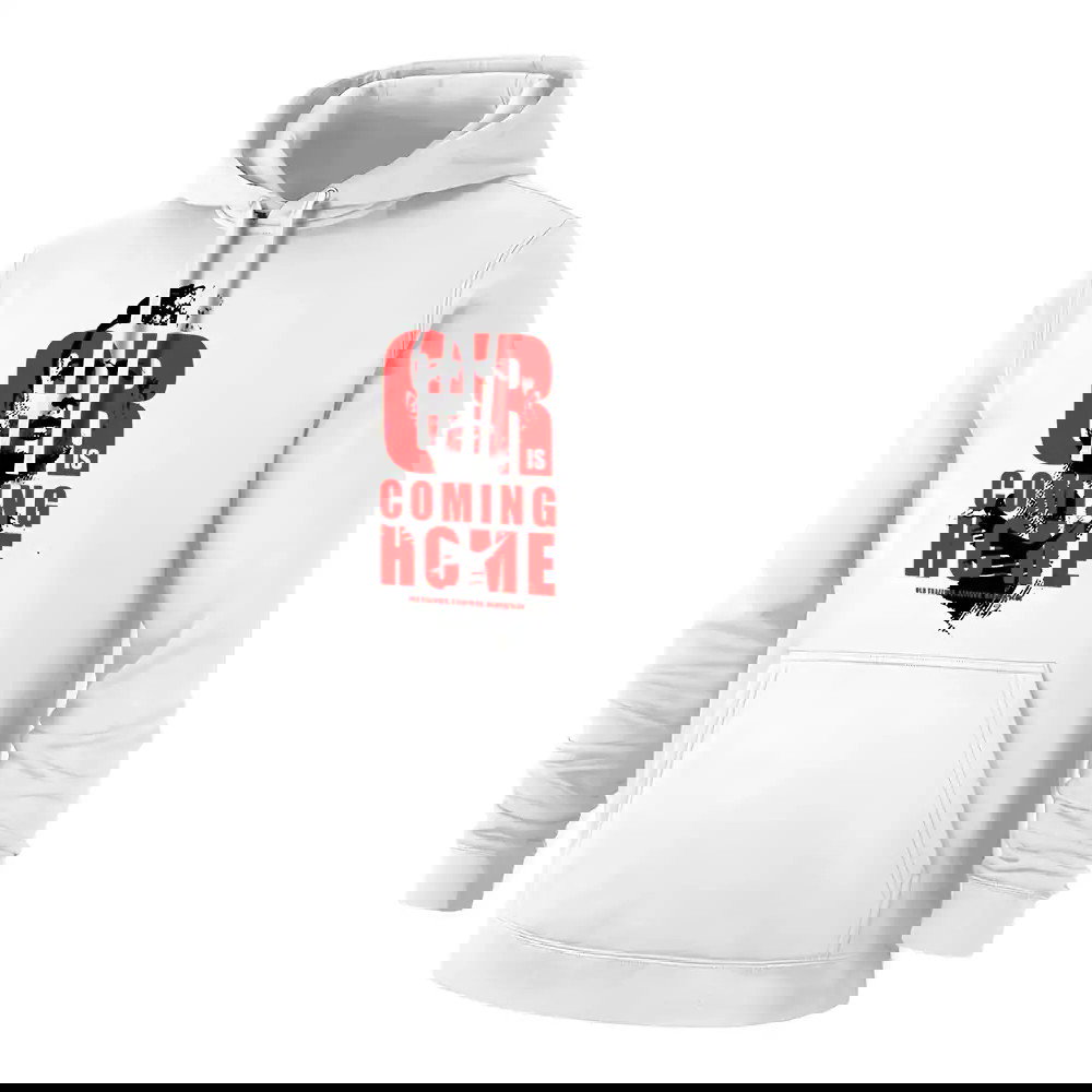 Ronaldo CR is COMING HOME footer with hood, white