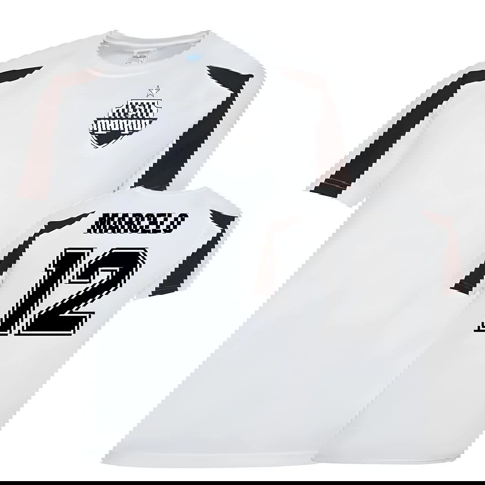 Marcelo Real Madrid Sports Training Jersey (White/Black)