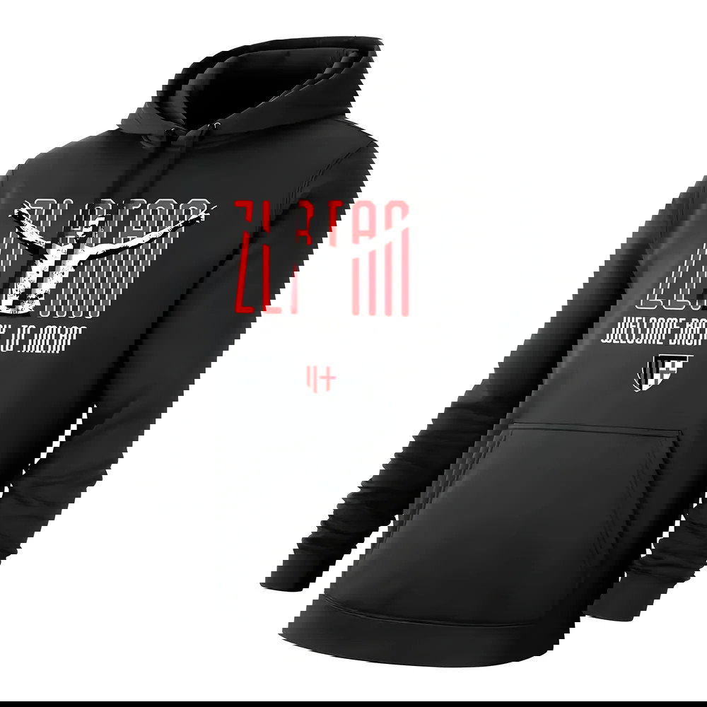 Milan Zlatan Welcome Back footer with hood, black