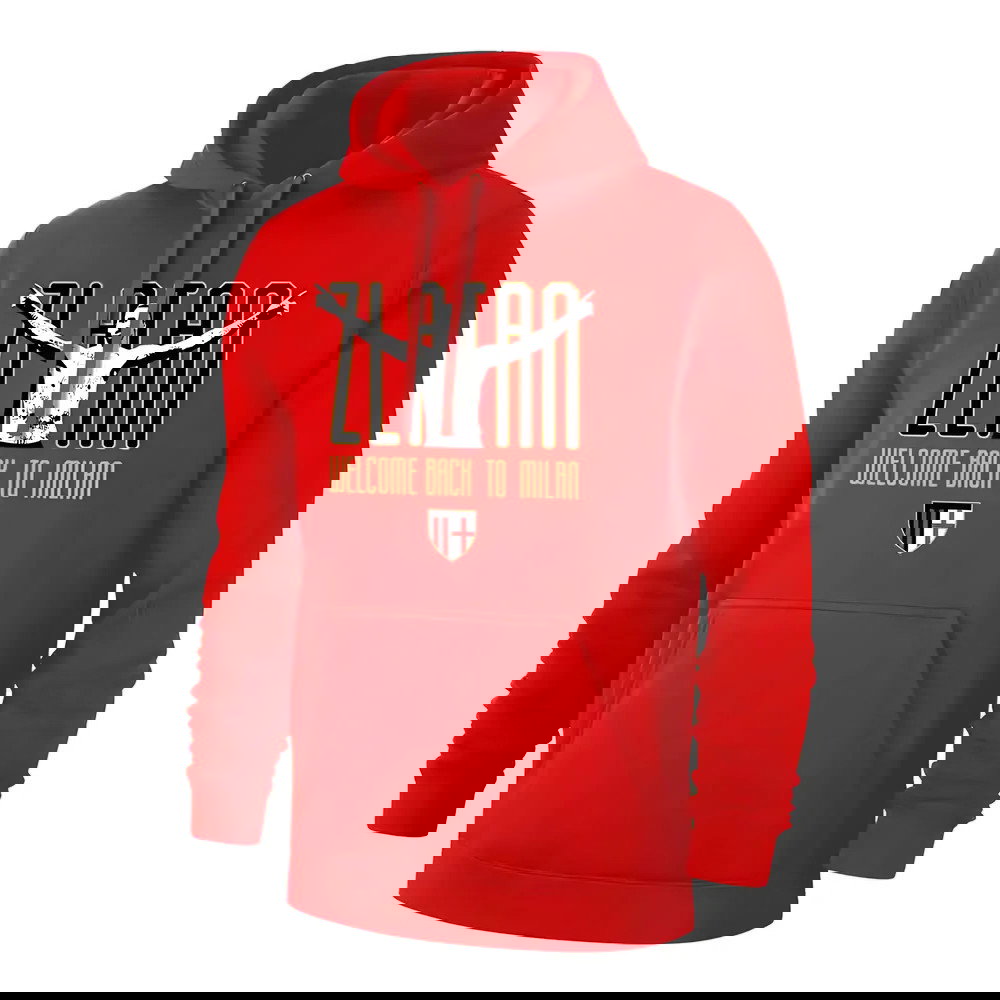 Milan Zlatan Welcome Back footer with hood, red