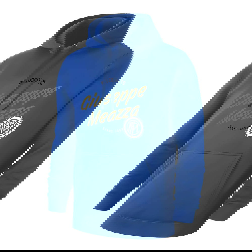 Inter Giuseppe Meazza footer with hood, blue