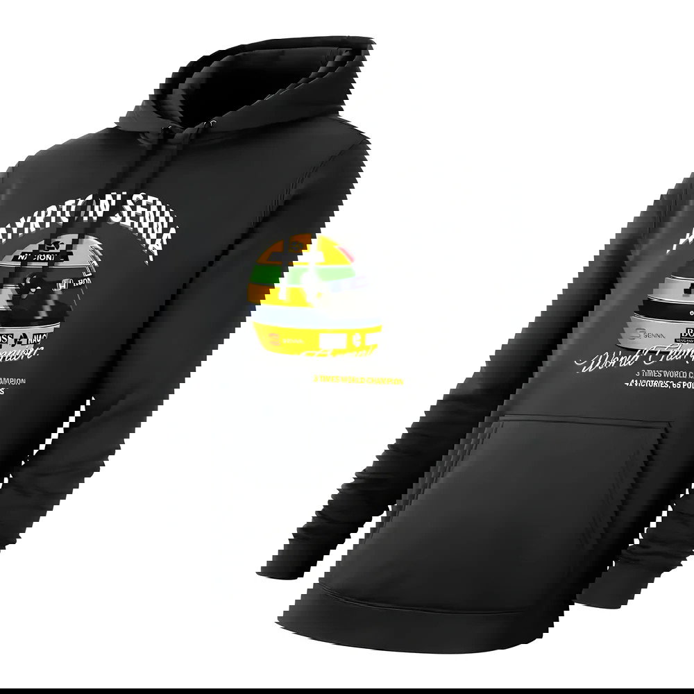 Ayrton Senna Helmet footer with hood, black