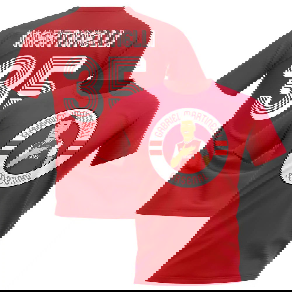 Gabriel Martinelli Arsenal Illustration T-Shirt (Red)