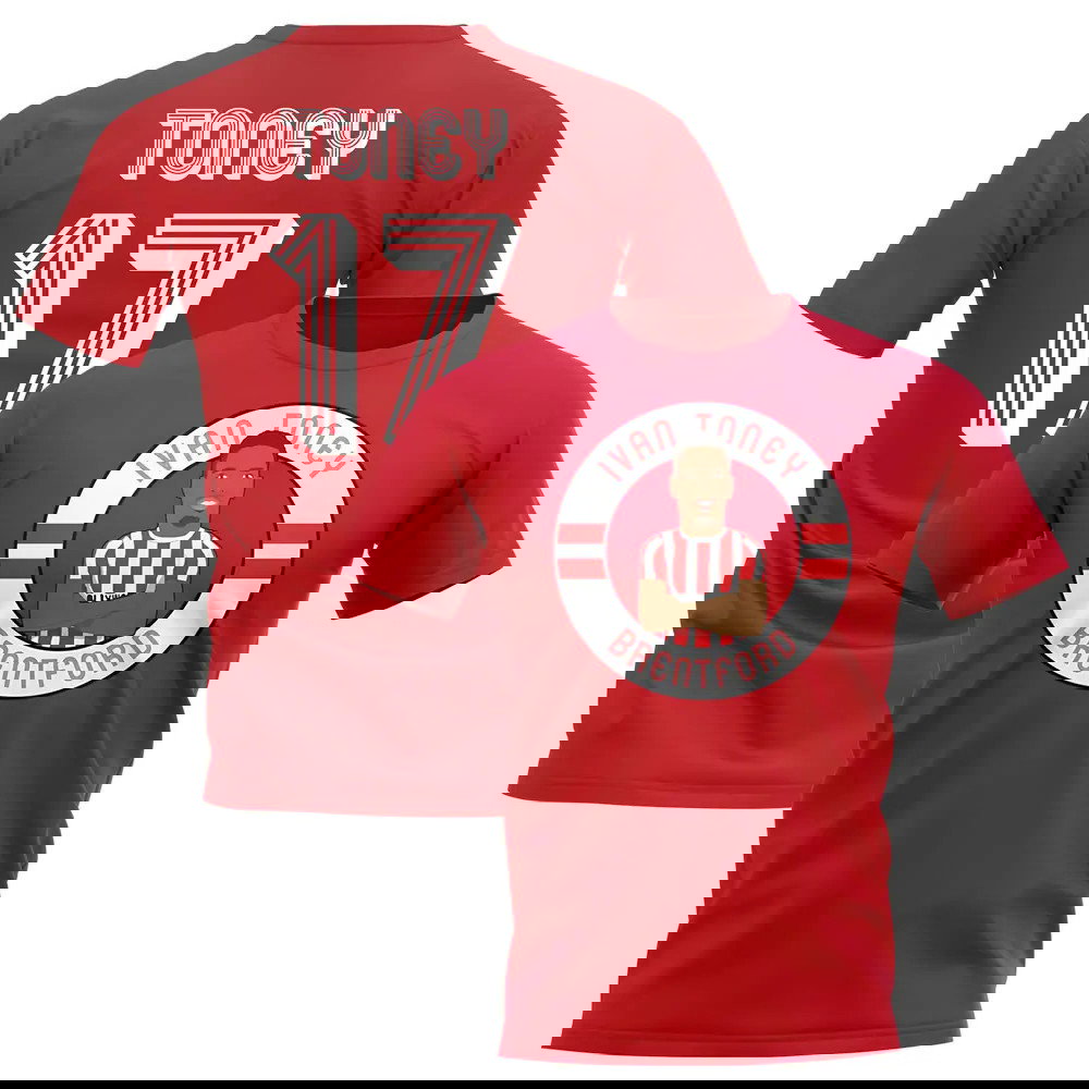 Ivan Toney Brentford Illustration T-Shirt (Red)