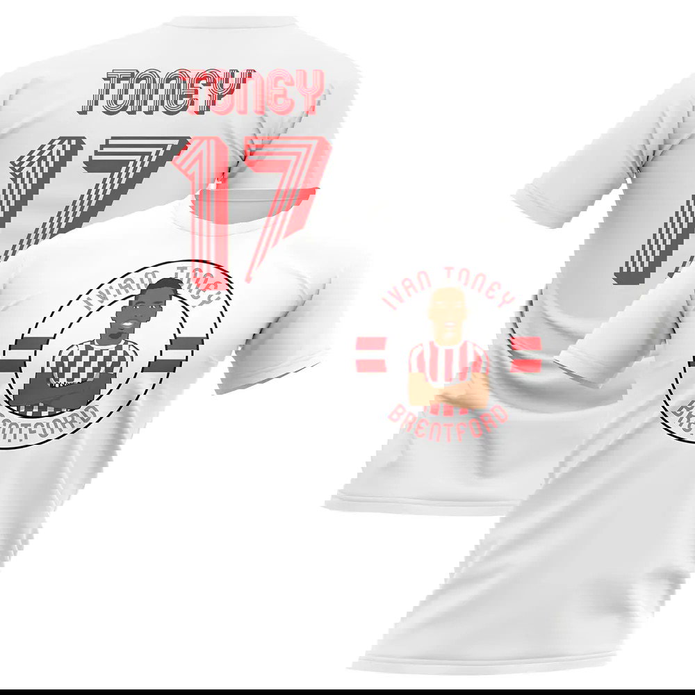 Ivan Toney Brentford Illustration T-Shirt (White)